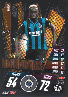 Krepin Diatta Club Brugge 2020/21 Topps Match Attax CL Matchwinners #MW15